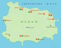 Карта острова Искья
